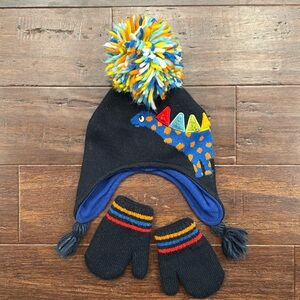 The Children’s Place Dinosaur Hat and Mittens Set